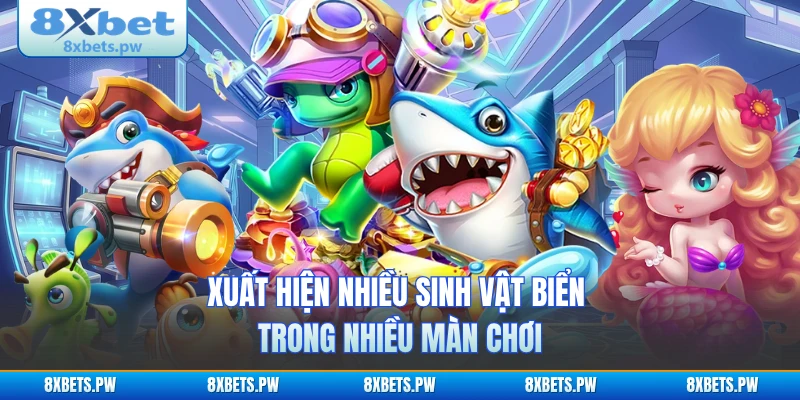 Xuất hiện nhiều sinh vật biển trong nhiều màn chơi
